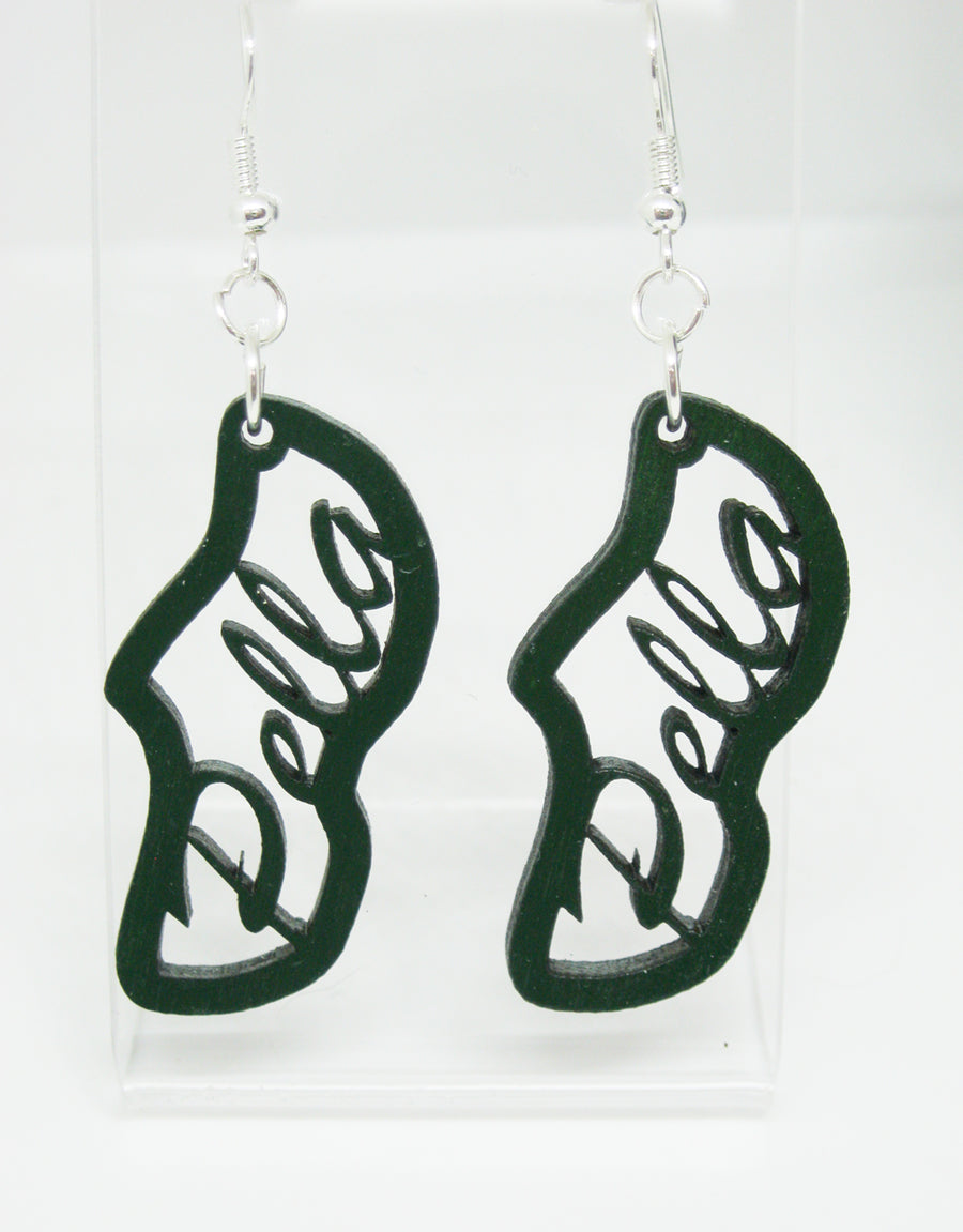 Pella Wooden Shoe Earrings