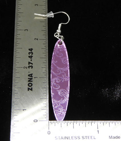 Pink Mirrored Earrings